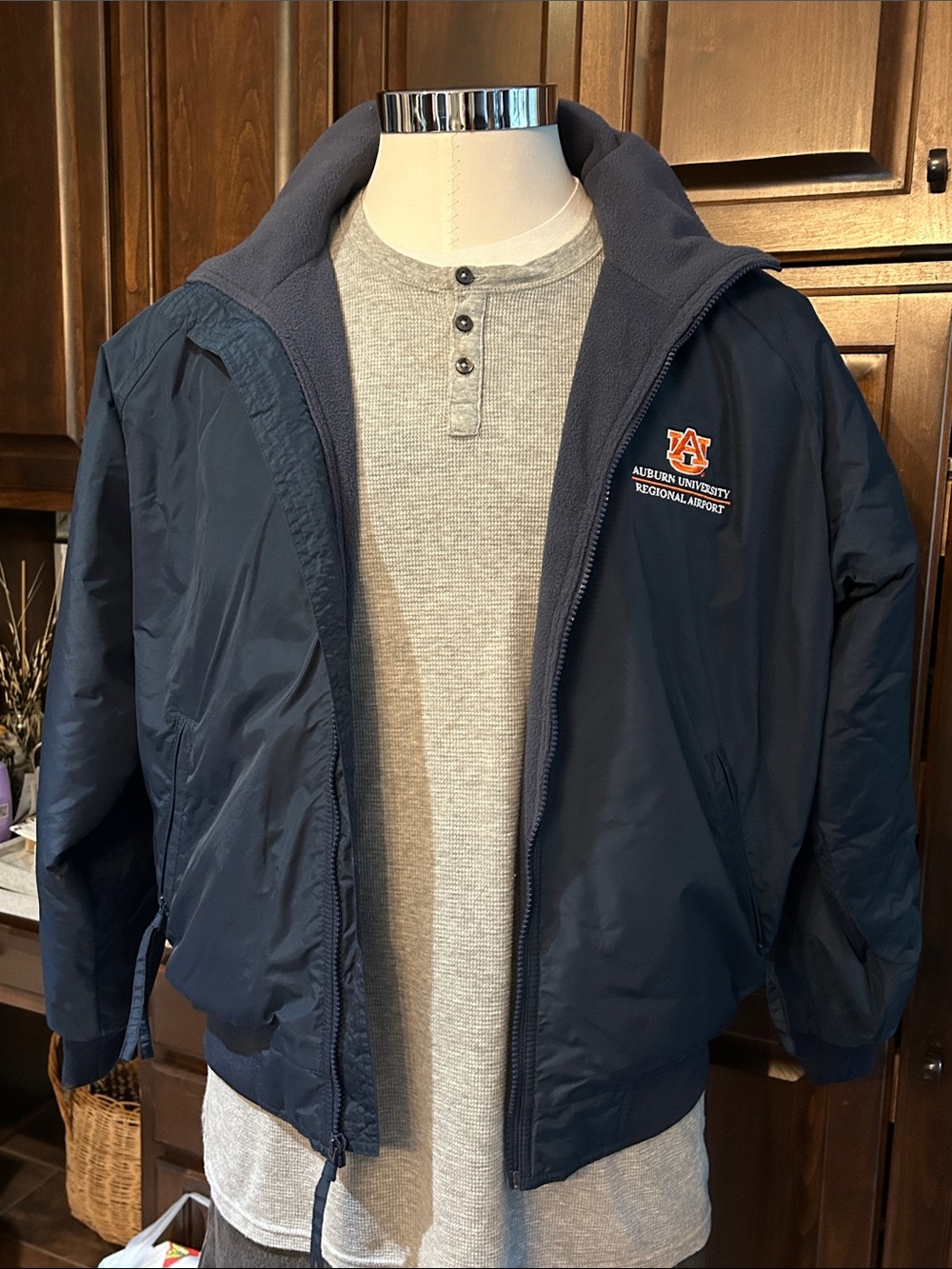 Port Authority Sz L  Navy Auburn Regional Airport All-Weather Jacket - Men's